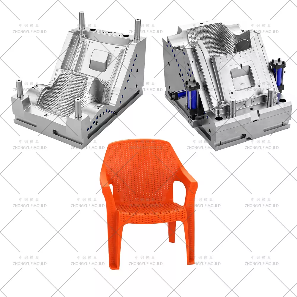 Stampo per poltrona in plastica in rattan