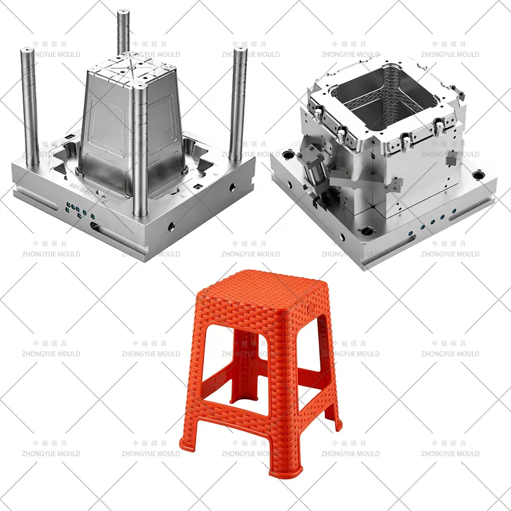 Stampo per sgabello in plastica in rattan