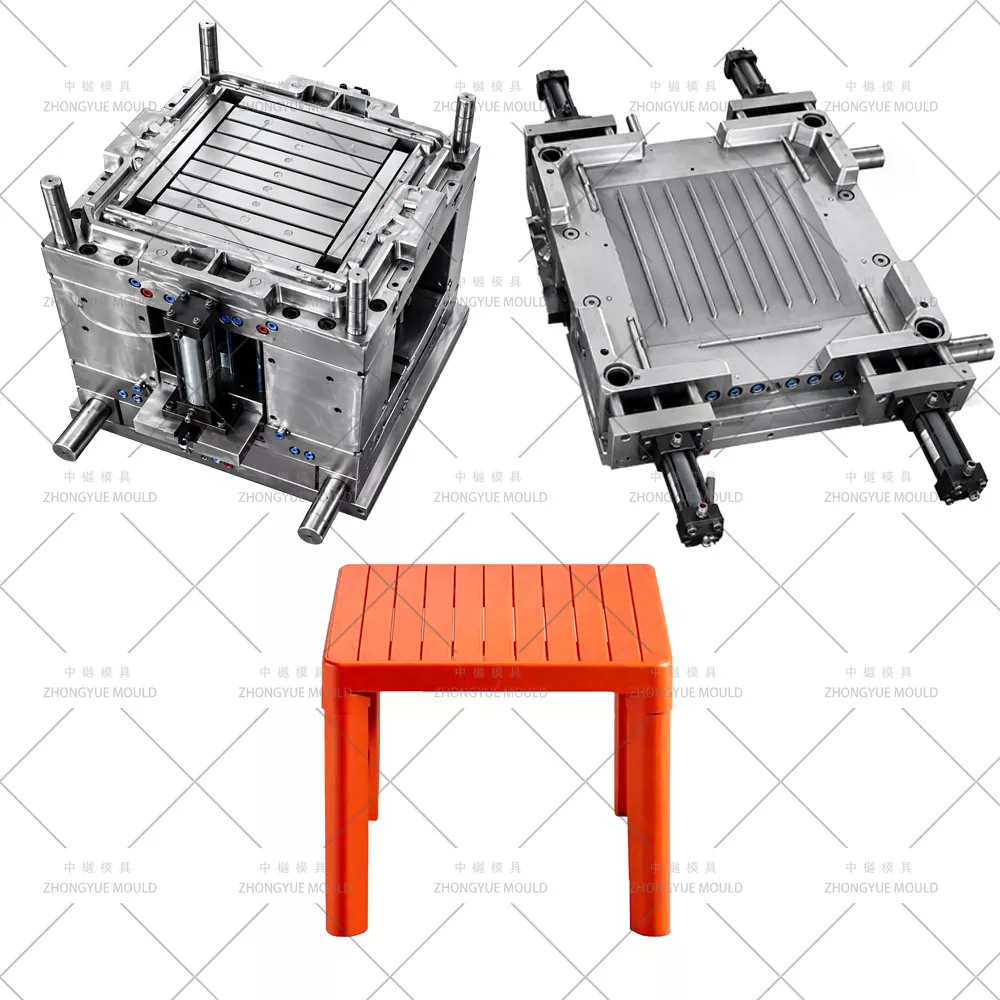 Stampo per tavolo basso quadrato in plastica